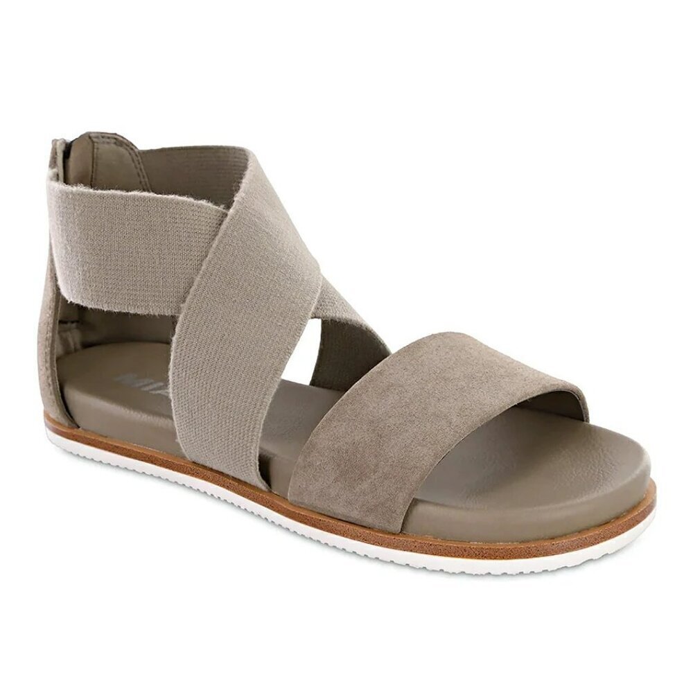 MIA Women's Valuna Flat Strappy Sandals Taupe Size 8.5 (MSRP $49)